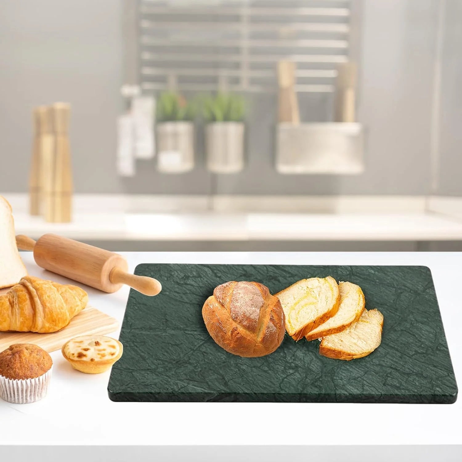 Marble Cutting Board, Marble Cheese Board, Personalized Charcuterie Board, Christmas and Wedding Gift for Couples,16x16 Inch, 1 Piece