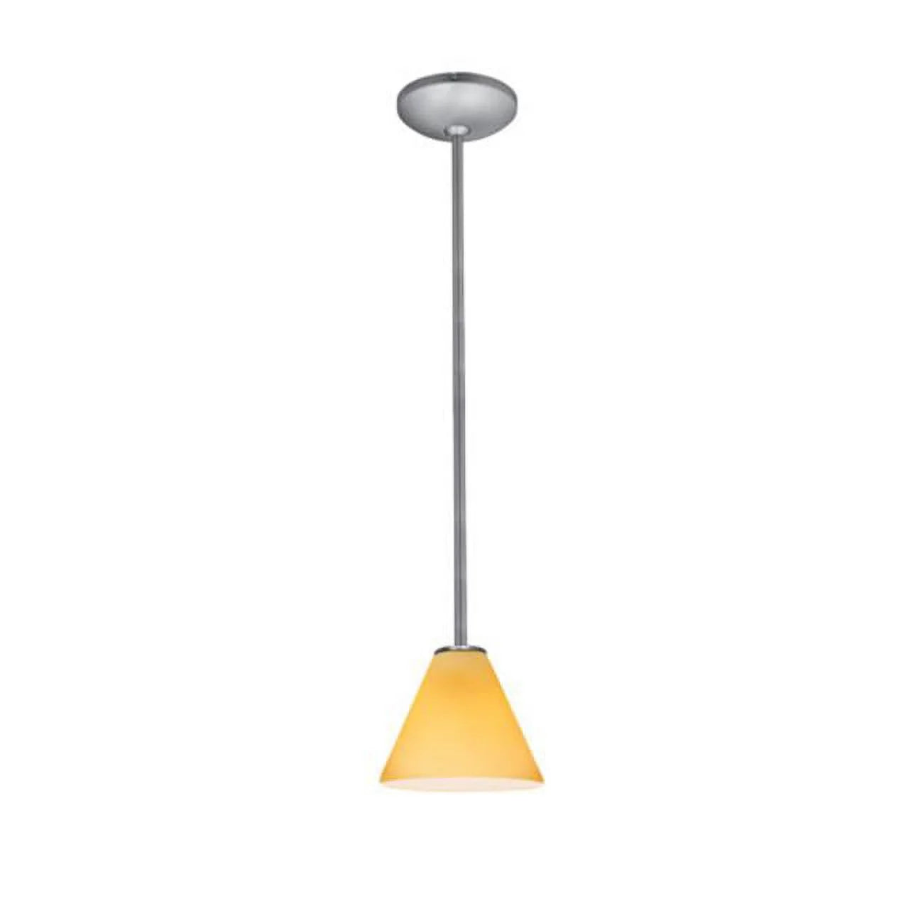Access Lighting 28004-3R-BS-RED 7 in. Martini LED Brushed Steel Pendant Ceiling Light in Red